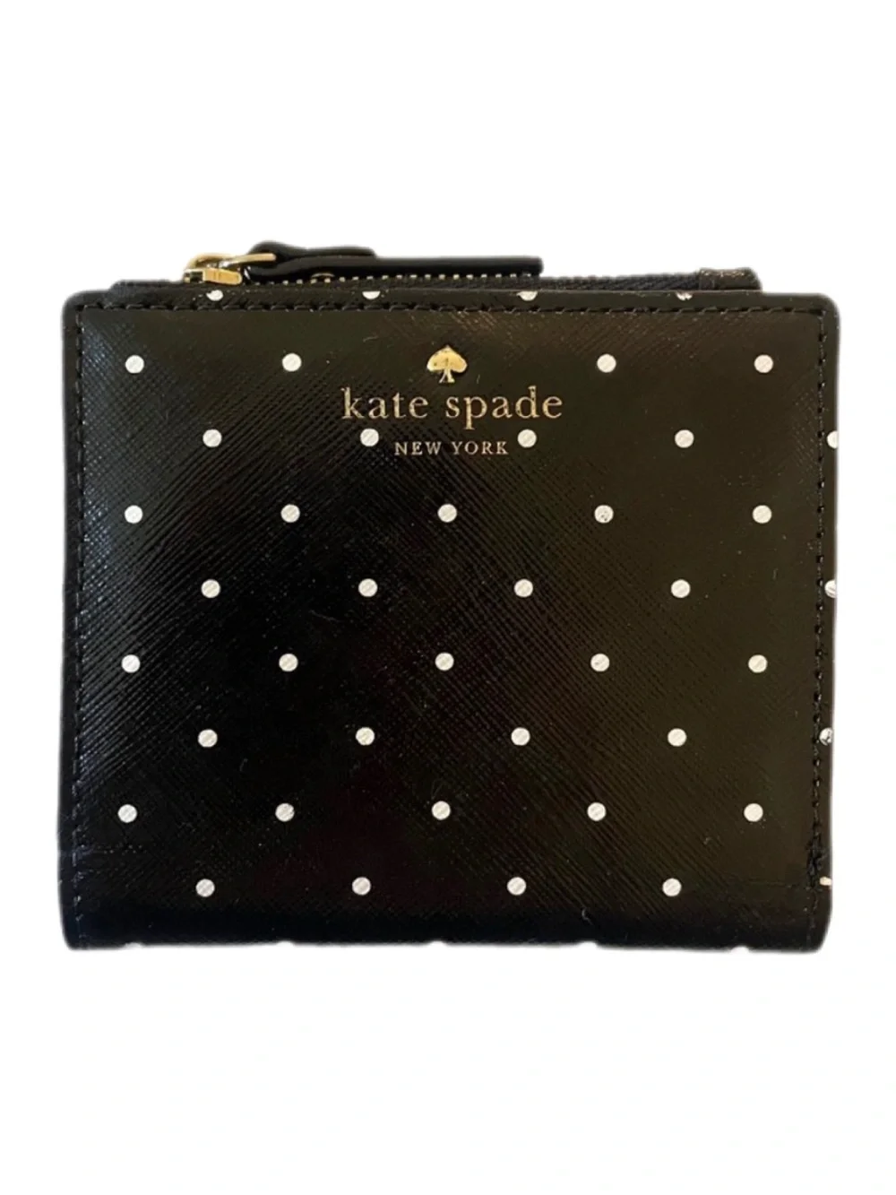 kate spade Black Polka Dot Compact Wallet